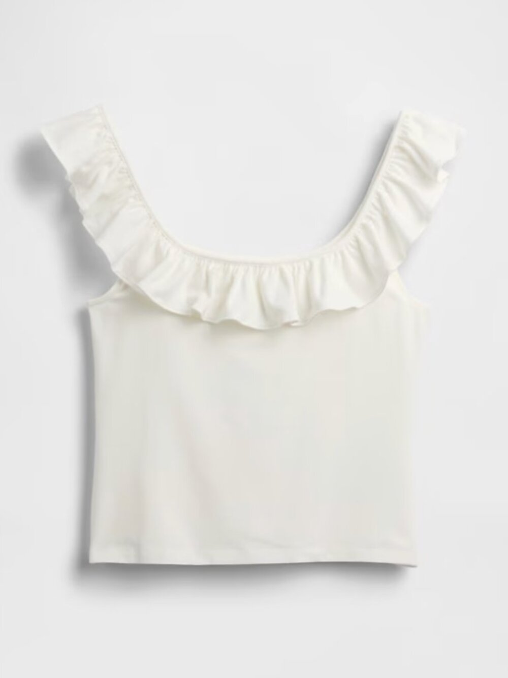 NWT Gap Modern Ruffle Crop Tank Top Color: "New Off White" Size M